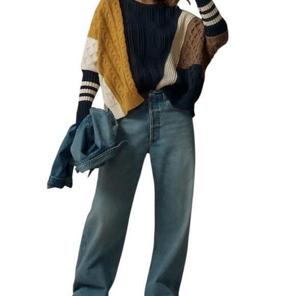 Maeve Multicolor Patchwork Sweater - Picture 5 of 16